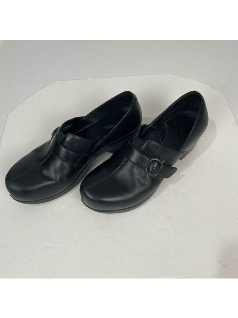 DANSKO Tamera black Leather Buckle Clogs Slip On Work Shoes Size EU 40/ US 9.5